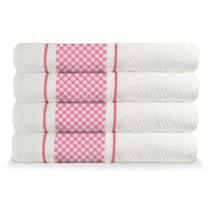 Jogo Pano De Copa Dohler Atoalhado Vitória Kit 4 Peças Rosa Jogo Pano De Copa Dohler Atoalhado Vitória Kit 4 Peças Rosa