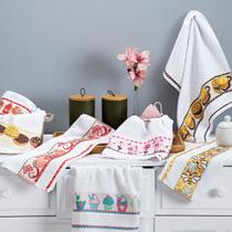 Jogo Pano de Copa Prátik 07 Peças estampas diversas 100% Algodão