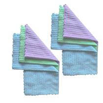 Jogo Pano Microfibra de Limpeza 30x30cm Super Absorvente Não Solta Fiapos Multiuso 6 Unidades