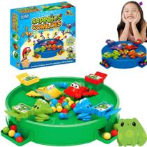 Jogo Papa Sapo De Agilidade Bolinhas Comilão Tabuleiro Comilões 4 Brinquedo Sapinho Cor Verde Azul - Art Brink