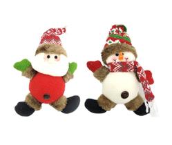 Jogo Mini Urso Pelúcia Natal Gorrinho e Cachecol 12cm 3 Pç