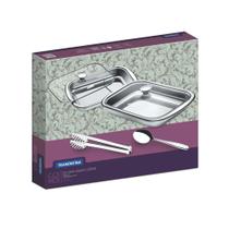 Jogo para assar e servir em inox 4 peças cosmos tramontina