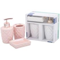 Jogo para banheiro de porcelana ariel crown colors com 3 pecas na caixa - WINCY