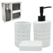 Jogo para banheiro de porcelana pequim com 3 pecas Jogo para banheiro de porcelana pequim com 3 pecas