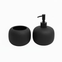 Jogo Para Banheiro Porcelana Redondo 2 Peças 450Ml Branco