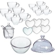 Jogo Para Café/Chá e Sobremesa 21 peças Modelo Coração - Wolff