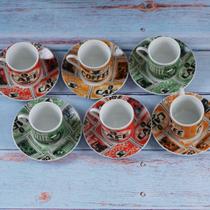 Jogo para Café Colors Coffee em Porcelana com 12 Peças para Bebidas Quentes Full Fit Jogo para Café Colors Coffee em Porcelana com 12 Peças para Bebidas Quentes Full Fit