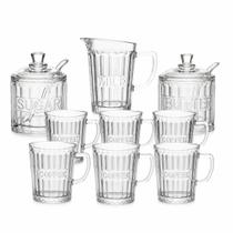 Jogo Para Café da Manhã 9 Peças Harmony Com Dizeres Vidro Wolff Jogo Para Café da Manhã 9 Peças Harmony Com Dizeres Vidro Wolff
