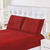 Jogo para Cama Queen 3 Peças Plush Soft Premium Vermelho