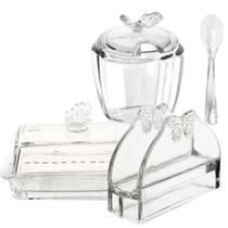 Jogo para Chá Cristal 03pç Butterfly