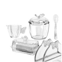 Jogo para Chá Cristal 04pç Butterfly