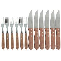 Jogo Para Churrasco 12 Peças Jumbo Garfo Faca 6 Pessoas