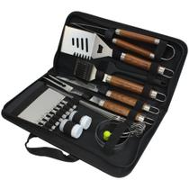 Jogo Para Churrasco 26 Peças Com Cabo De Madeira Fracalanza Jogo Para Churrasco 26 Peças Com Cabo De Madeira Fracalanza