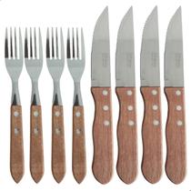 Jogo Para Churrasco 8 Peças Jumbo Garfo Faca 4 Pessoas