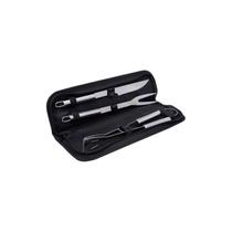Jogo para Churrasco com 3 Peças em Inox com Estojo - Mimo Style - AC19146 Jogo para Churrasco com 3 Peças em Inox com Estojo - Mimo Style - AC19146
