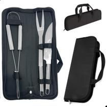 Jogo Para Churrasco Maleta Kit Churrasco 3 Peças Em Inox Jogo Para Churrasco Maleta Kit Churrasco 3 Peças Em Inox