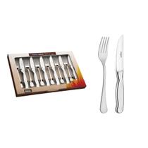 Jogo para Churrasco Tramontina Classic em Aço Inox Facas Jumbo Fio Serrilhado Acabamento Alto Brilho 12 Peças