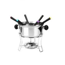 Jogo Para Fondue De Inox Com 6 Garfos/suporte/fogareiro 410 ml 10PÇ Jogo Para Fondue De Inox Com 6 Garfos/suporte/fogareiro 410 ml 10PÇ