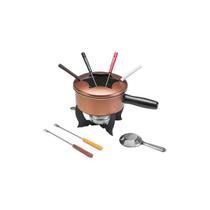 Jogo para fondue em alumínio Brinox 1,25L 10 peças cobre