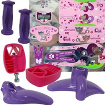 Jogo Para Lamas Pedal Manopla Adesivo Bike Do Aro 12 Nathor