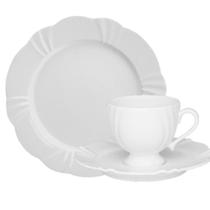 Jogo para Lanche 18pcs Soleil White Porcelana Oxford