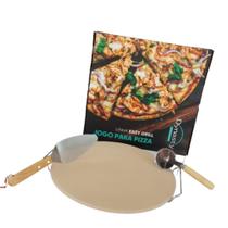 Jogo para pizza 4 peças cerâmica