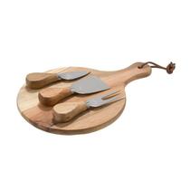 Jogo para Queijo com Tábua Cut 4 Peças - Home Style Jogo para Queijo com Tábua Cut 4 Peças - Home Style