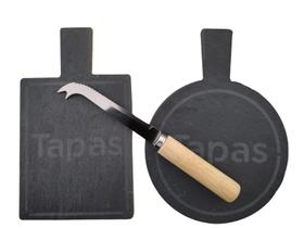 Jogo para Queijo com Tábuas de Ardósia Faca Rústico Dinasty Jogo para Queijo com Tábuas de Ardósia Faca Rústico Dinasty