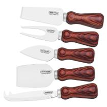Jogo Para Queijo Tramontina Harmoniza Aço Inox Cabos De Madeira Polywood Vermelho 5 Peças Tramontina Jogo Para Queijo Tramontina Harmoniza Aço Inox Cabos De Madeira Polywood Vermelho 5 Peças Tramontina