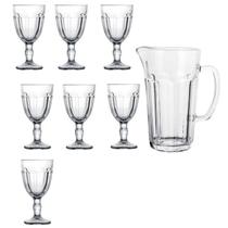 Jogo Para Refresco 7 Peças em Vidro Jarra 1.2l Taça 320ml Dynasty