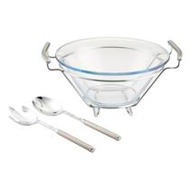 Jogo para salada Chambord em vidro borossilicato 3 peças Jogo para salada Chambord em vidro borossilicato 3 peças