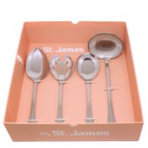 Jogo Para Servir 4 Peças Four Seasons Inox St. James Jogo Para Servir 4 Peças Four Seasons Inox St. James