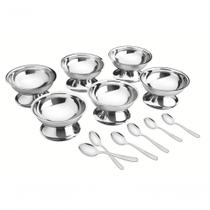Jogo Para Sorvete Tramontina Service Aço Inox 12 Peças Jogo Para Sorvete Tramontina Service Aço Inox 12 Peças