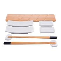 Jogo para sushi e pessoas em bambu Lyor Nagoya 9 peças