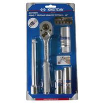 Jogo para Trocar Velas Encaixe 3/8 Pol. 5 Peças