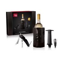 Jogo para vinho Wine Bar Pro com 4 acessorios -Vacu Vin