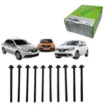 Jogo parafuso do cabeçote renault kwid logan sandero 1.0 12v b4d 3 cilindros