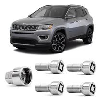 Jogo Parafusos Antifurto Roda Segredo Trava Jeep Compass