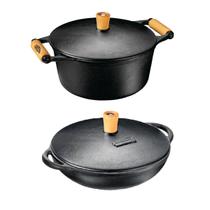 Jogo: Parmegiana & Caçarola de Ferro Fundido 2,2 Litros - Panela Mineira Jogo: Parmegiana & Caçarola de Ferro Fundido 2,2 Litros - Panela Mineira