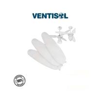 Jogo Pás Hélice Brancas Originais p/ Ventilador de Teto Wind e Wind Light Ventisol