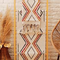 Jogo Passadeira com Nozinho 03 Peças Jogo de Tapete para Cozinha Geometrico 100% Algodão Jogo Passadeira com Nozinho 03 Peças Jogo de Tapete para Cozinha Geometrico 100% Algodão