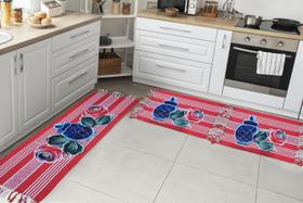 Jogo Passadeira Cozinha Kit 3 pçs Tear Rustico Pintado a Mão Jogo Passadeira Cozinha Kit 3 pçs Tear Rustico Pintado a Mão