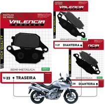 Jogo Pastilha de Freio Dianteiro + Traseiro V-Strom 650 S/ Abs VL Brakes