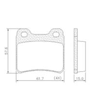 Jogo Pastilha de Freio Traseiro Gm Vectra 2.0 93/96 Jogo Pastilha de Freio Traseiro Gm Vectra 2.0 93/96
