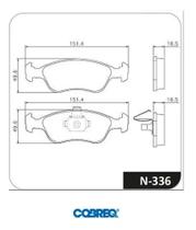 Jogo Pastilha Freio Astra Aro 13 N-336 93277698 Cobreq