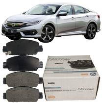Jogo pastilha freio dianteira cerâmica honda civic 1.5 2.0 2017 a 2019 willtec