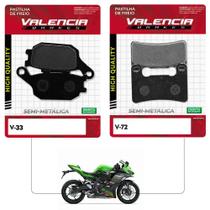 Jogo Pastilha Freio Dianteiro+Traseiro Ninja Zx-25R 250 Valencia Brakes