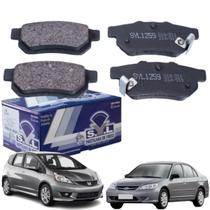 Jogo Pastilha Freio Traseiro Integra Honda CRX Civic New Fit Jogo Pastilha Freio Traseiro Integra Honda CRX Civic New Fit