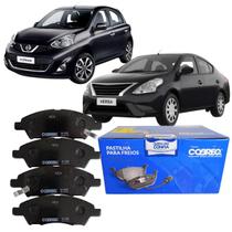 Jogo Pastilhas Freio Dianteiro March Versa 2011 a 2019 Cobreq Jogo Pastilhas Freio Dianteiro March Versa 2011 a 2019 Cobreq