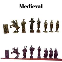 Jogo Peças Xadrez Temático Medieval 32 Peças